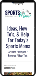 Sports Mom website on mobile
