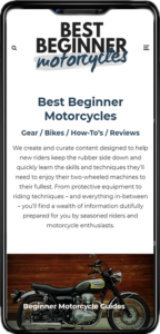 Best Beginner Motorcycles website on mobile
